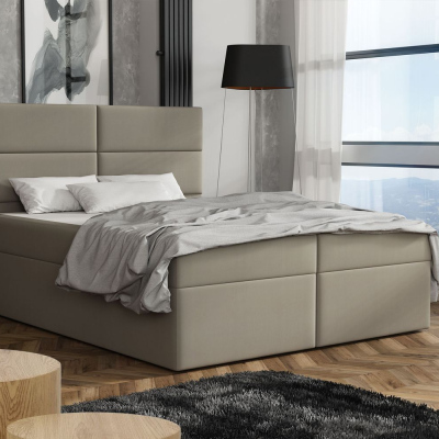 Elegantná posteľ 160x200 ZINA - hnedá 2