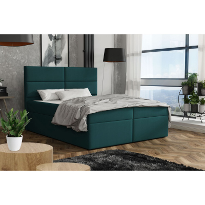 Elegantná posteľ 180x200 ZINA - modrozelená