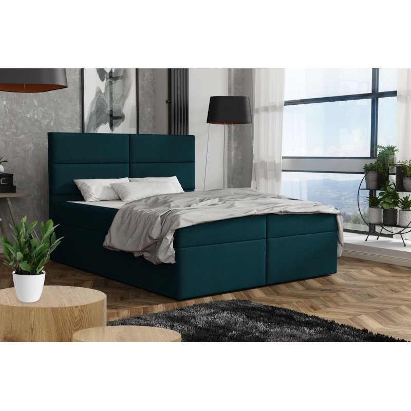 Elegantná posteľ 140x200 ZINA - modrá 3