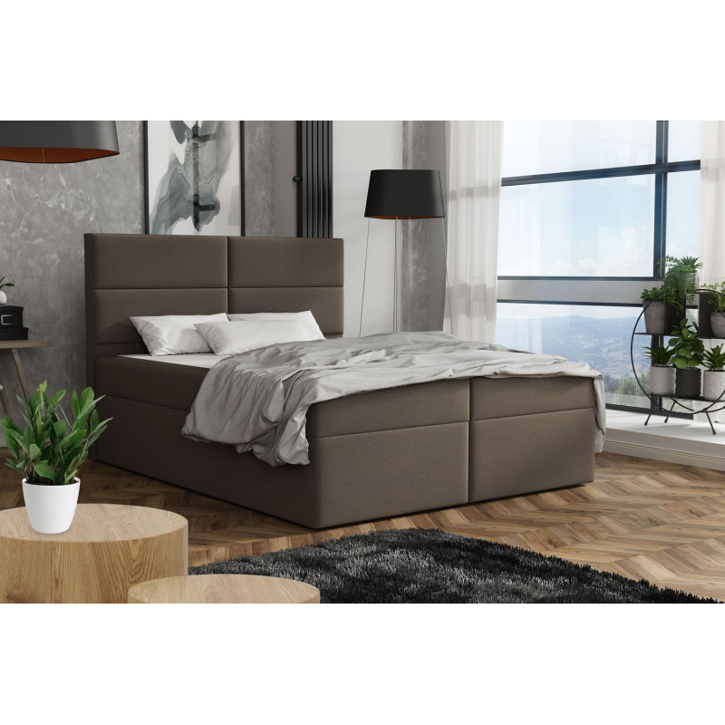Elegantná posteľ 180x200 ZINA - hnedá 3