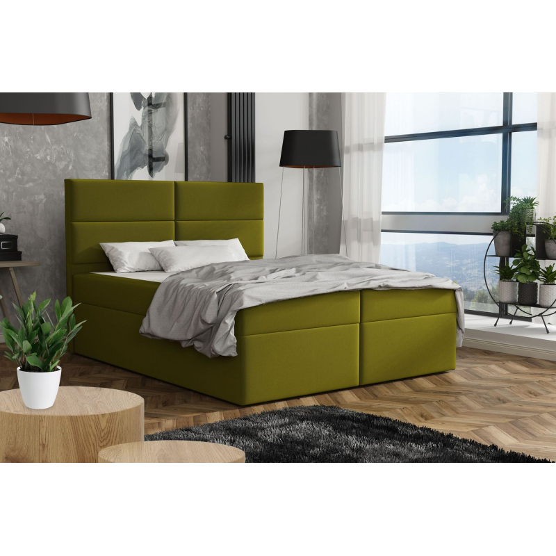 Elegantná posteľ 180x200 ZINA - zelená