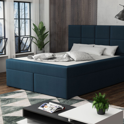 Čalúnená posteľ s prešívaním 160x200 BEATRIX - modrá 5