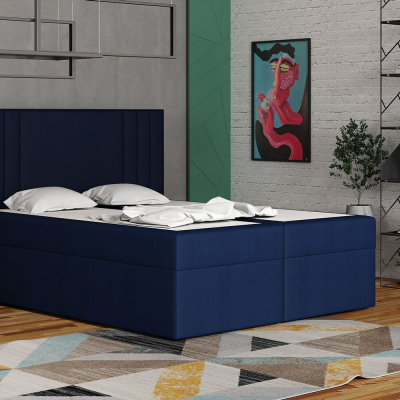 Americká posteľ 160x200 CARA - modrá 4