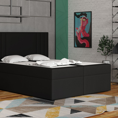 Americká posteľ 180x200 CARA - čierna