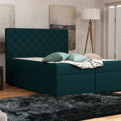 Elegantná čalúnená posteľ 180x200 ALLEFFRA - modrá 3