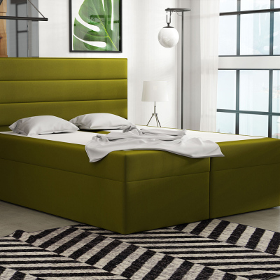 Boxspringová posteľ 140x200 INGA - zelená