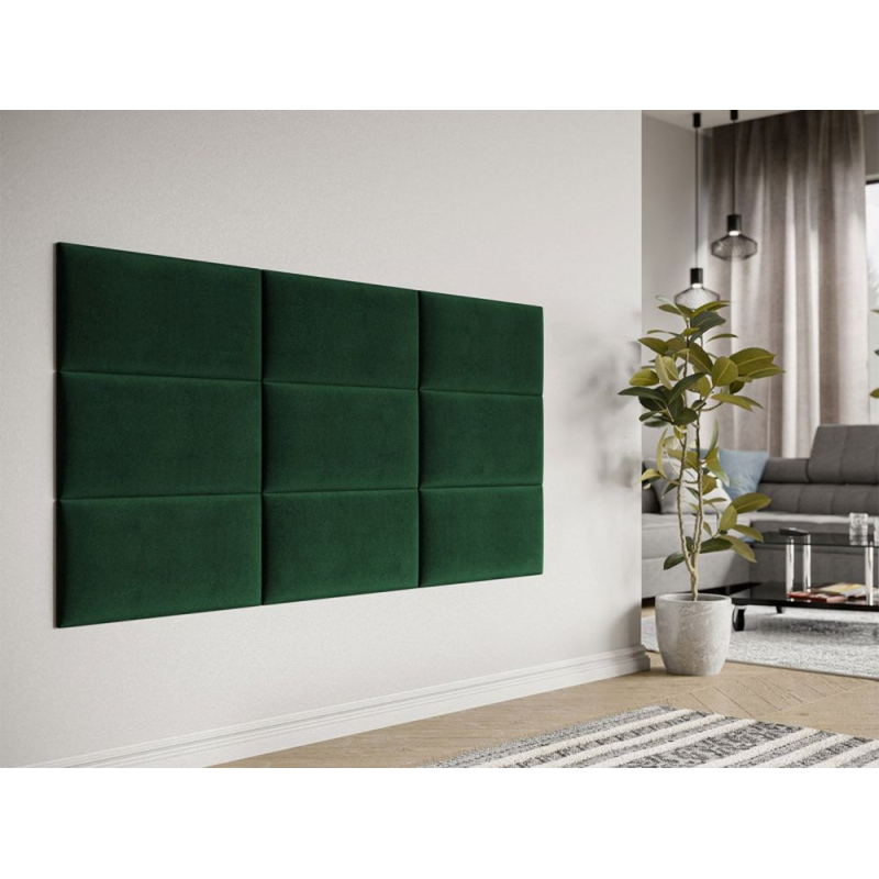 Čalúnený nástenný panel 60x30 PAG - zelený