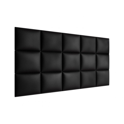 Čalúnený nástenný panel 40x30 PAG - čierna eko koža