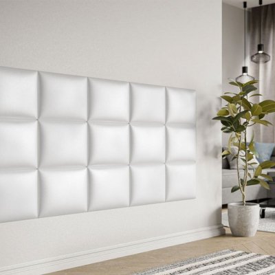 Čalúnený nástenný panel 40x30 PAG - biela eko koža
