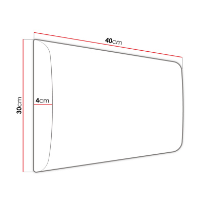 Čalúnený nástenný panel 40x30 PAG - biela eko koža