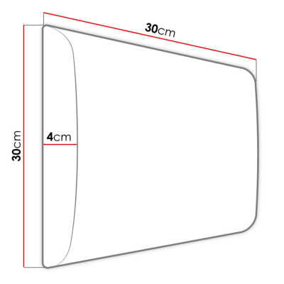 Čalúnený nástenný panel 30x30 PAG - čierna eko koža