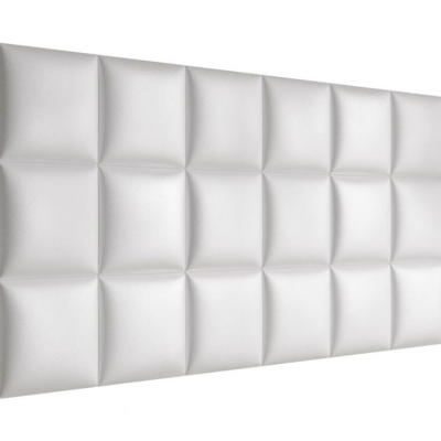 Čalúnený nástenný panel 30x30 PAG - biela eko koža