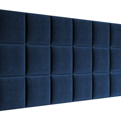 Čalúnený nástenný panel 30x30 PAG - modrý