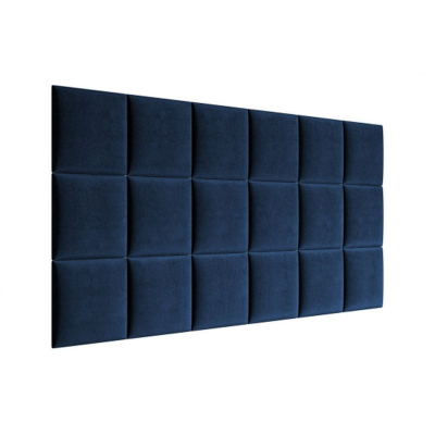 Čalúnený nástenný panel 30x30 PAG - modrý