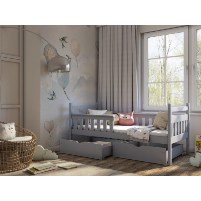 Detská posteľ 80x180 ENNY - svetlo šedá