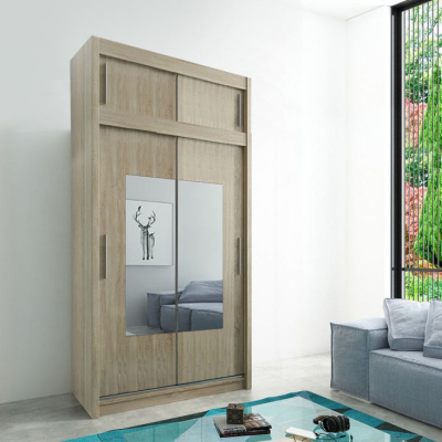 Skriňa do spálne v šírke 150 cm TRIXIE - wenge / biela