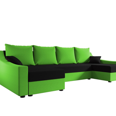 Elegantná sedacia súprava do U OMNIA - zelená / čierna