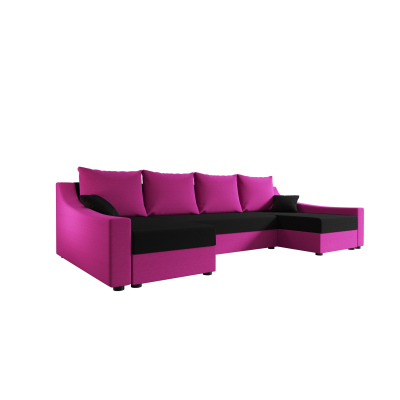 Elegantná sedacia súprava do U OMNIA - ružová / čierna