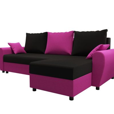 Elegantná sedacia súprava FLORIANA - čierna / ružová