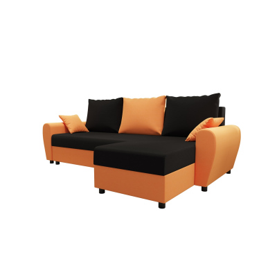 Elegantná sedacia súprava FLORIANA - čierna / oranžová