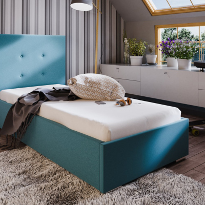 Jednolôžková posteľ 90x200 FLEK 1 - modrá