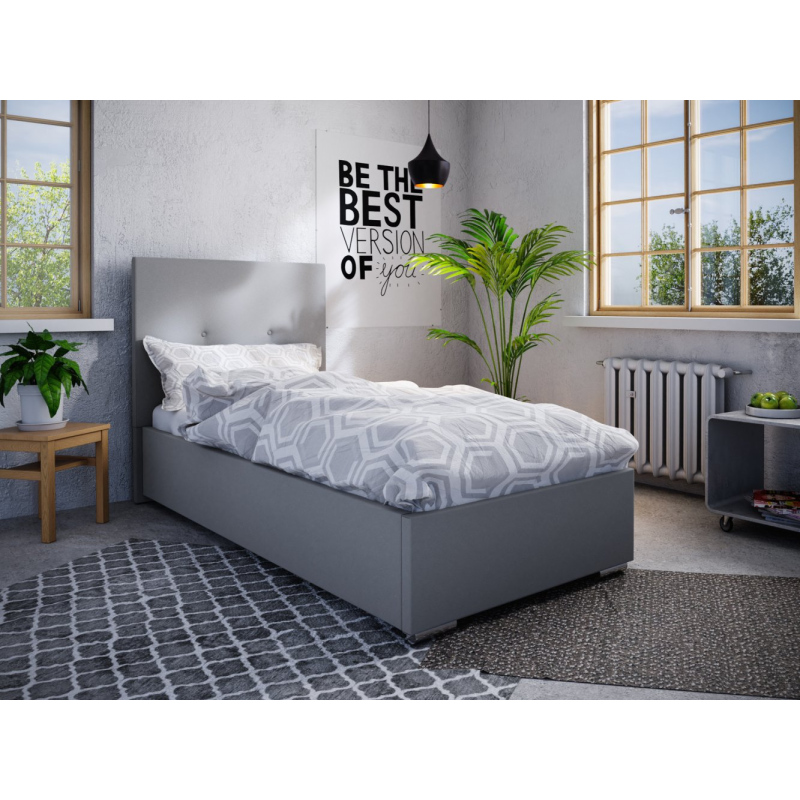 Jednolôžková posteľ 90x200 FLEK 2 - sivá
