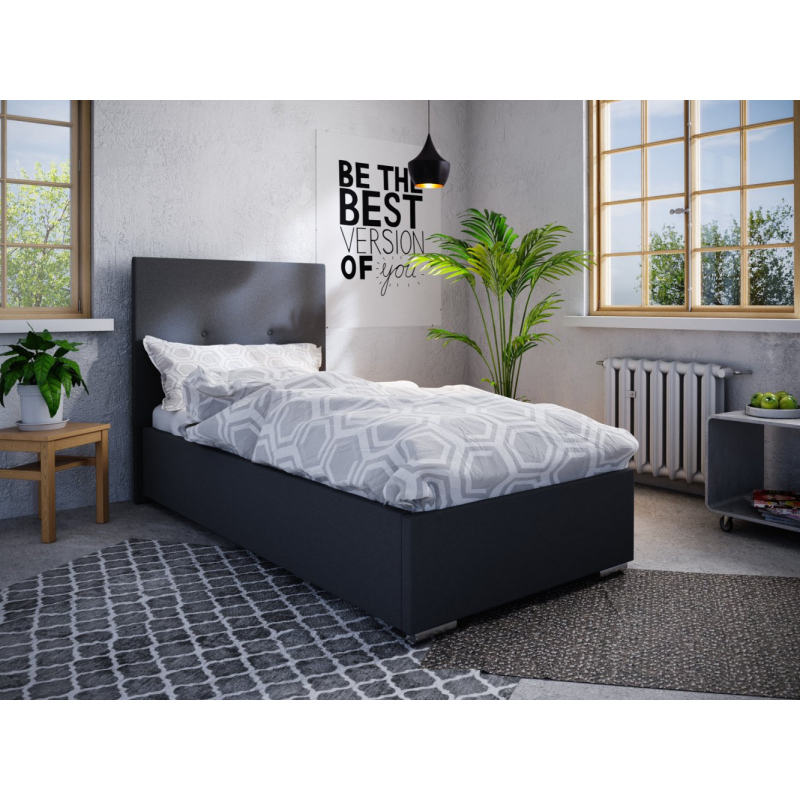Jednolôžková posteľ 90x200 FLEK 2 - čierna