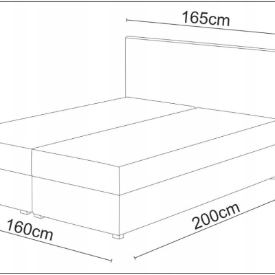 Manželská posteľ z ekokože s úložným priestorom 160x200 LUDMILA - hnedá / sivá