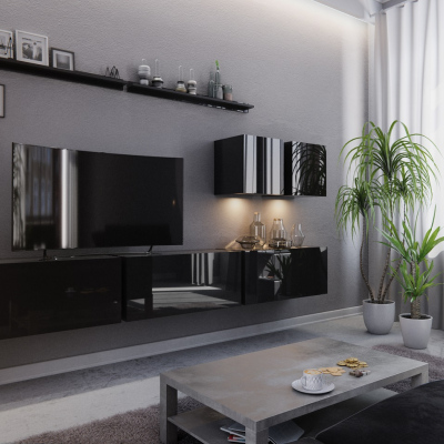 Moderná obývacia zostava BRADT 7 - čierna