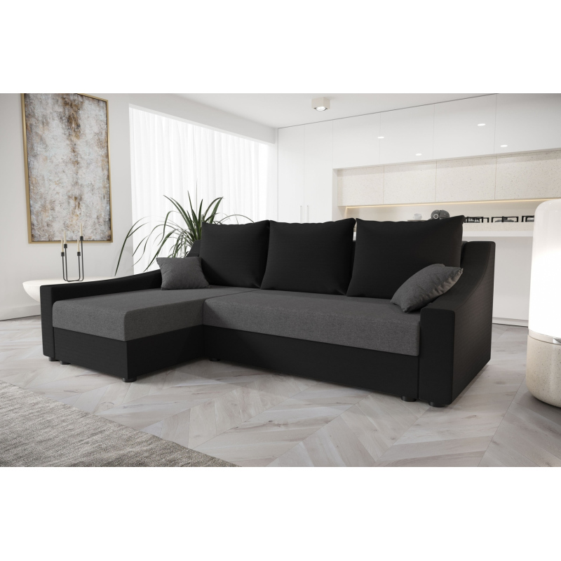 Pohodlná sedačka OMNIA - čierna / sivá