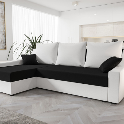 Pohodlná sedačka OMNIA - biela / čierna