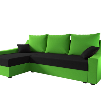 Pohodlná sedačka OMNIA - zelená / čierna