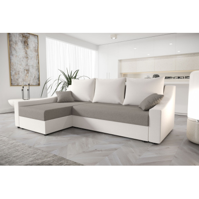 Pohodlná sedačka OMNIA - krémová / svetlosivá