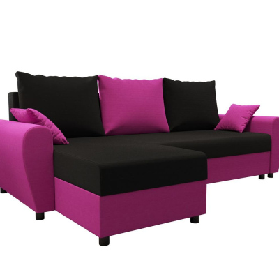 Elegantná sedacia súprava FLORIANA - čierna / ružová