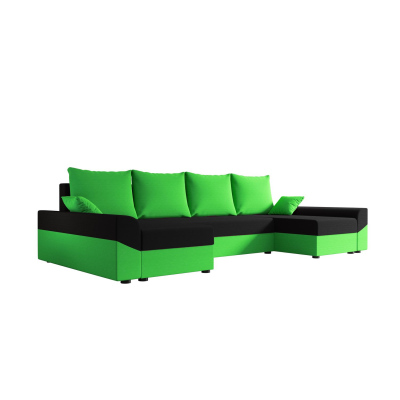 Elegantná sedacia súprava do U DAGMAR - zelená / čierna
