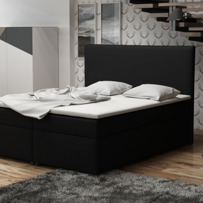 Boxspringová posteľ 140x200 s nožičkami 5 cm MIRKA - čierna