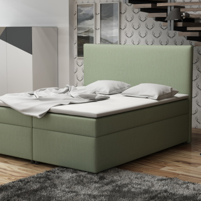 Boxspringová posteľ 140x200 s nožičkami 5 cm MIRKA - zelená