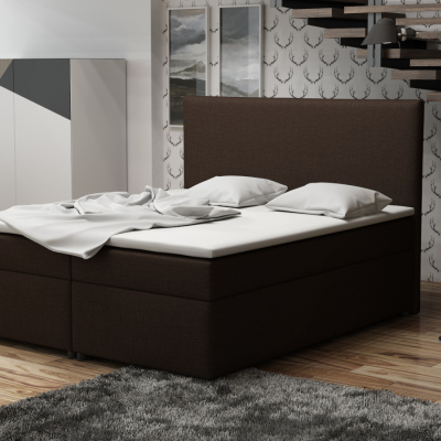 Boxspringová posteľ 180x200 s nožičkami 5 cm MIRKA - hnedá