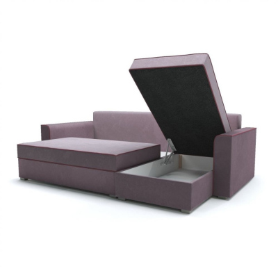 Rohová rozkladacia sedačka JANA - fialová