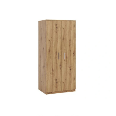 Dvojdverová skriňa s klasickým otváraním BRYAN - šírka 90 cm, dub artisan