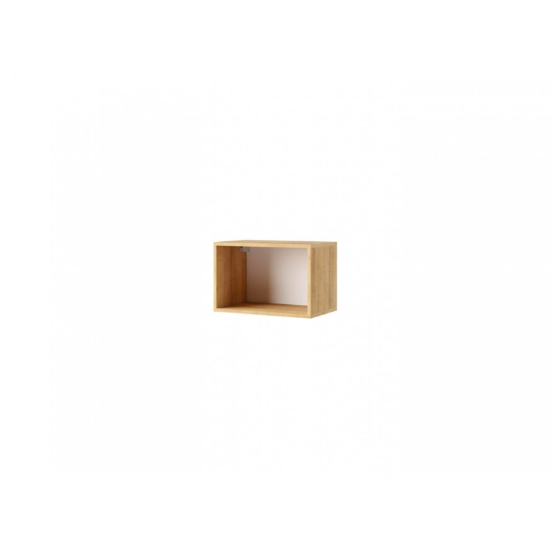 Otvorená závesná skrinka 50 cm CONNOR - dub zlatý / biela