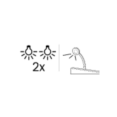 LED lampa k posteli 2 bodová