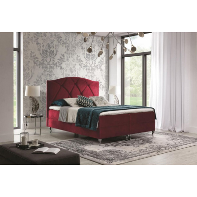 Kontinentálna posteľ 120x200 BENITA - červená + topper ZDARMA
