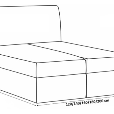 Čalúnená posteľ s úložným priestorom Sivio biela eko koža 140 + TOPPER ZDARMA