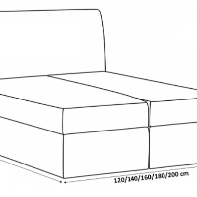 Priestranné čalúnené dvojlôžko s úložným priestorom Siviosmotanová 200 + TOPPER ZDARMA