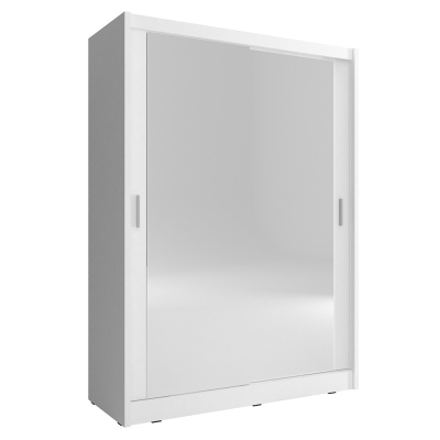Zrkadlová skriňa s posuvnými dverami 130 cm MARVAN - biela