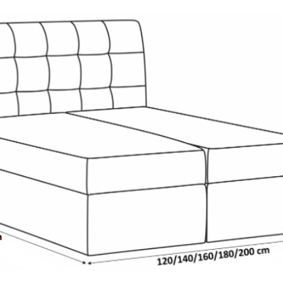 Čalúnené jednolôžko s úložným priestorom Olivio hnedá 120 + topper zdarma