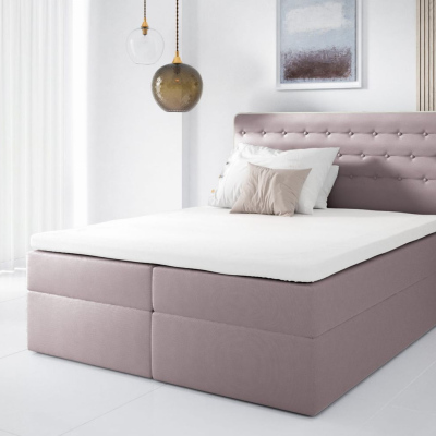 Kontinentálna posteľ 160x200 MARGITA - ružová + topper ZDARMA