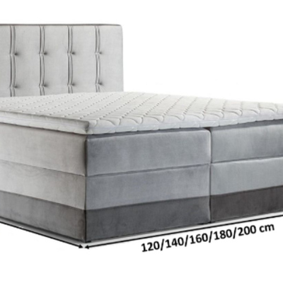 Čalúnená posteľ boxspring 120x200 MARYLIN - hnedá + topper ZDARMA