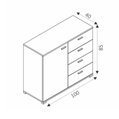 Komoda HUK - biela